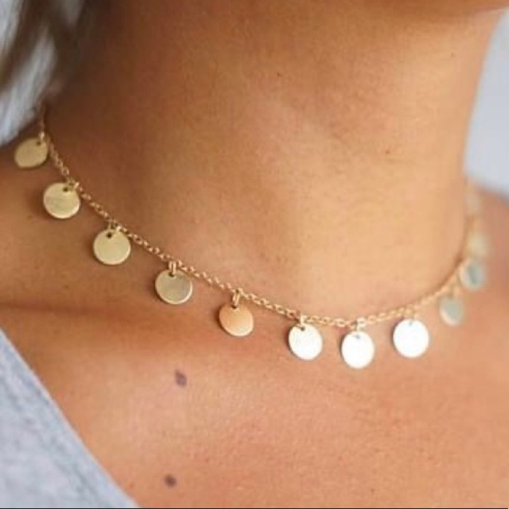 โจHPโจNEW Dainty Gold Coin Choker - Picture 1 of 3